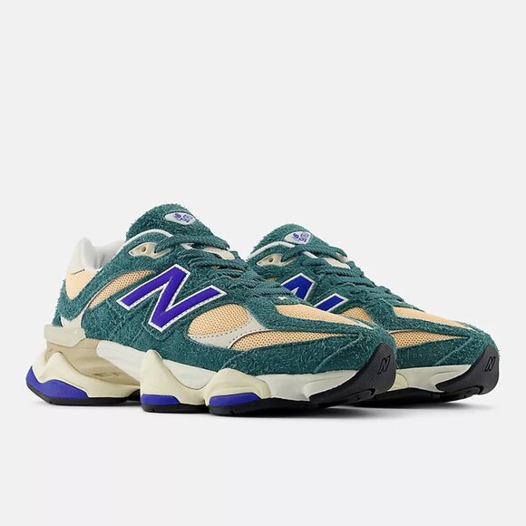 New Balance Shoes - Unisex 9060 - 100% New - New Spruce with Peach Blossom and Team Royal